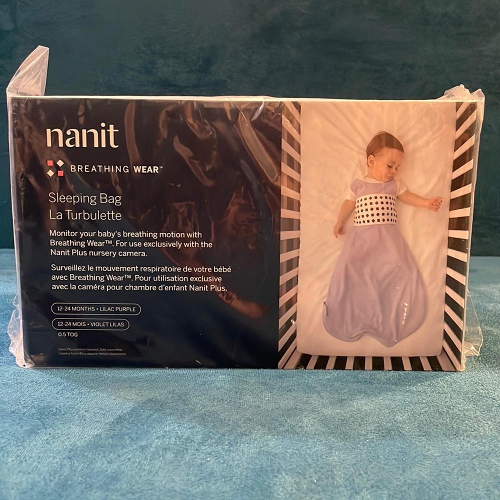 🌟 NIB Nanit Breathing Wear Sleep Sack in Lilac size 12-24 months